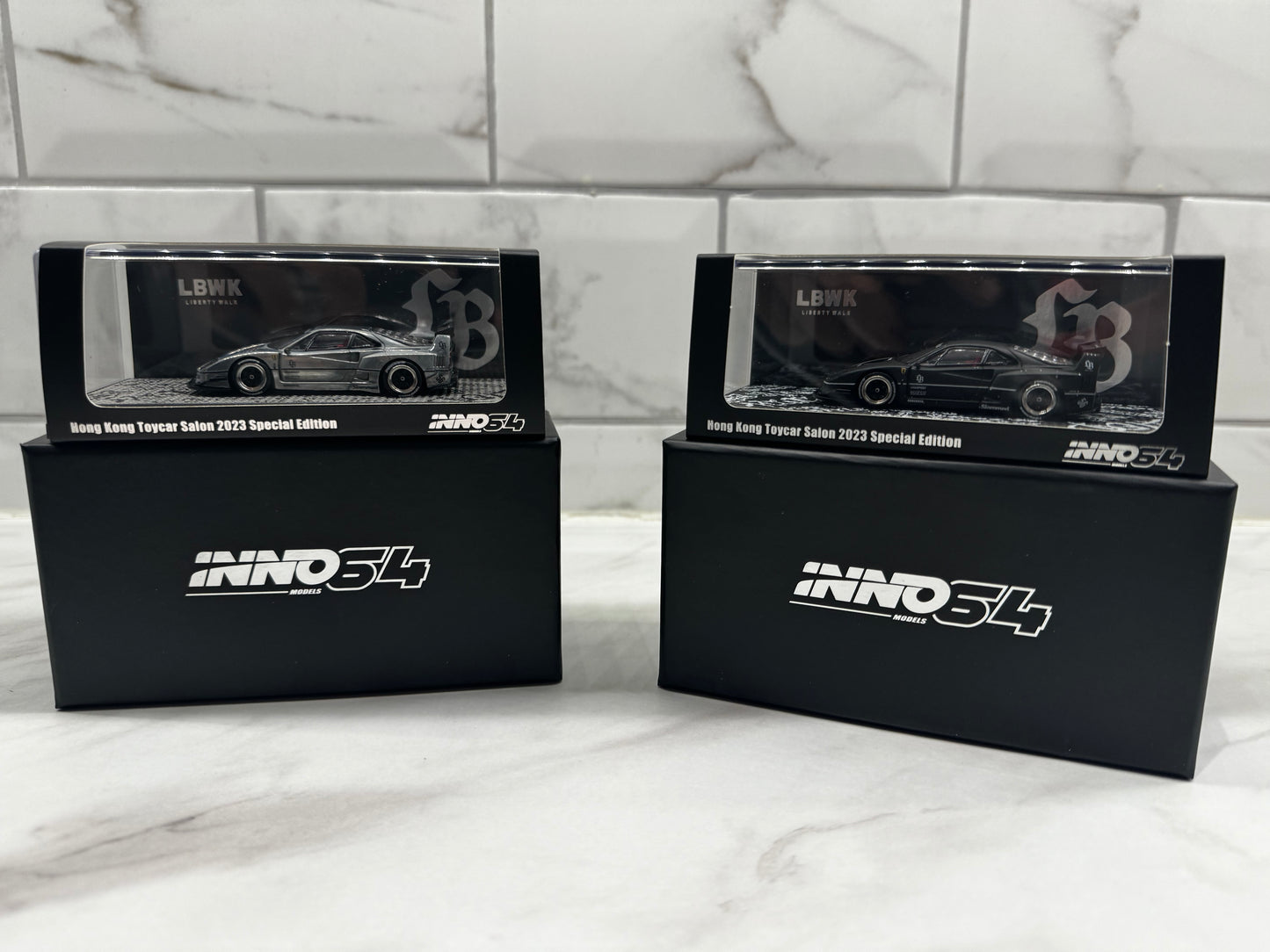 INNO64 1:64 Ferrari LBWK F40 Black & Silver Chase HONG KONG TOYCAR SALON 2023 Special Edition