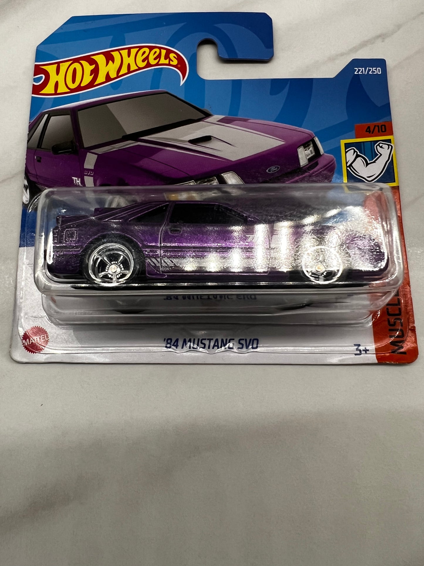 Hot Wheels 84 Ford Mustang SVO Short  Card Super Treasure Hunt 2022