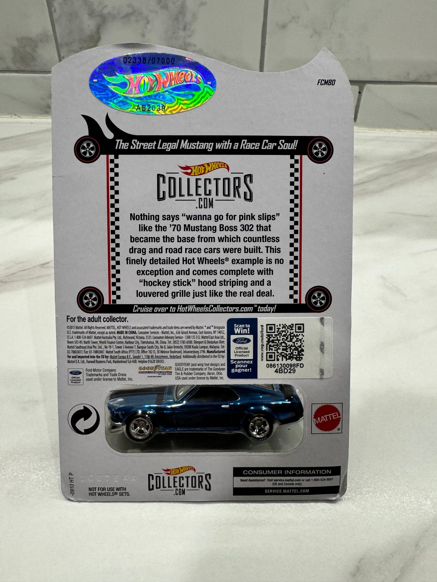 Hot Wheels ‘70 Ford Mustang Boss 302 RLC 2017 2338/7000