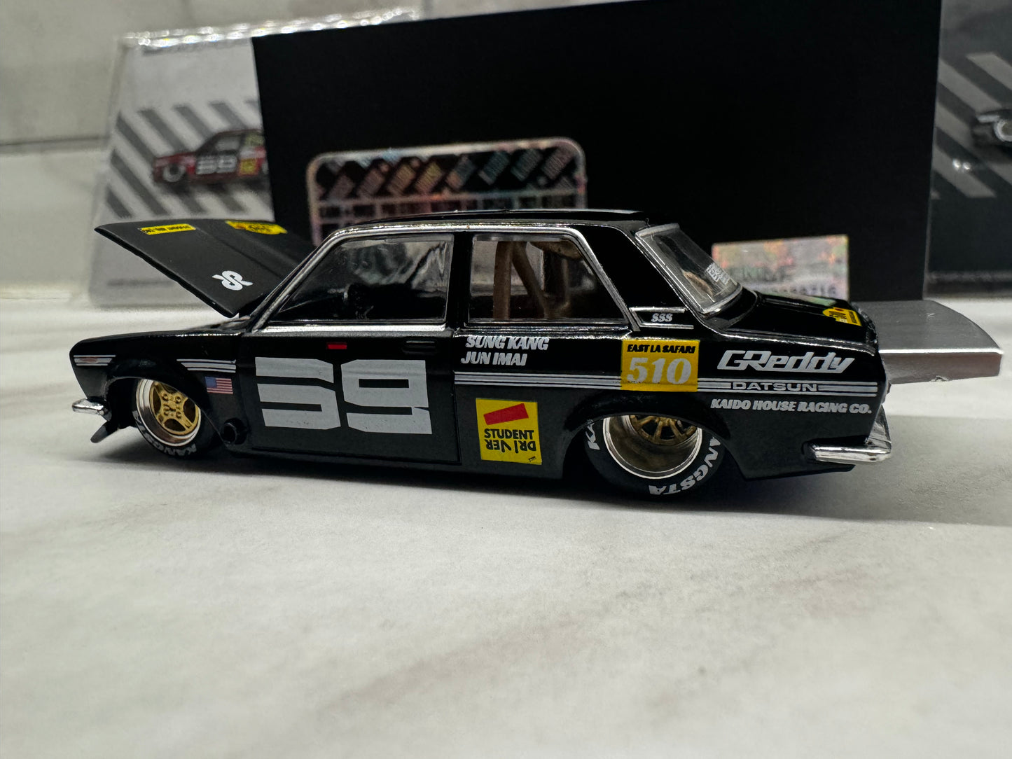 Mini GT X Kaido House Datsun 510 BLKLTD2 Black Limited 1:64  #2 Sealed 63/150 Signed by JUN IMAI