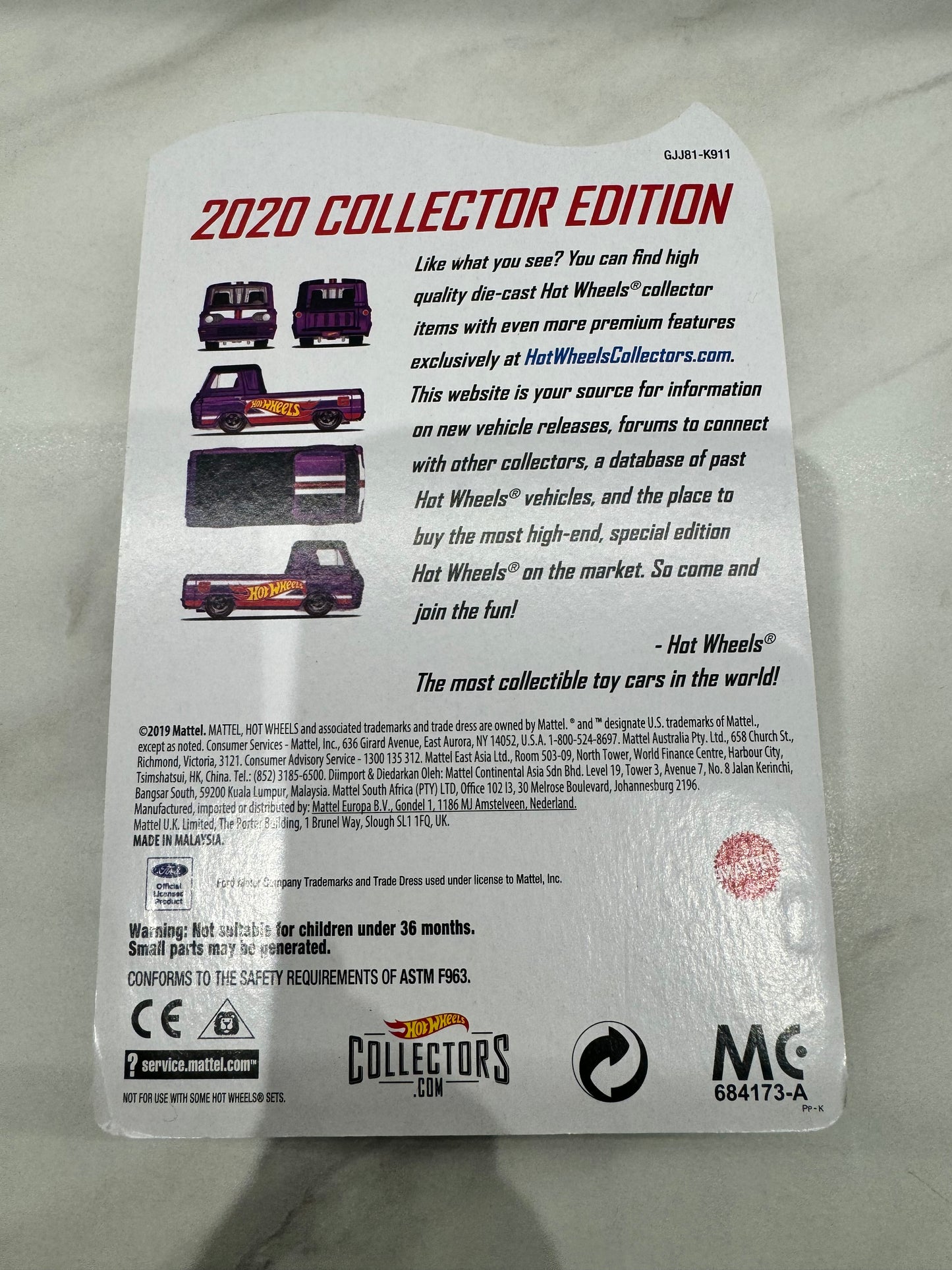 Hot Wheels 2020 Collector Edition - ‘60s Ford Econoline Pickup