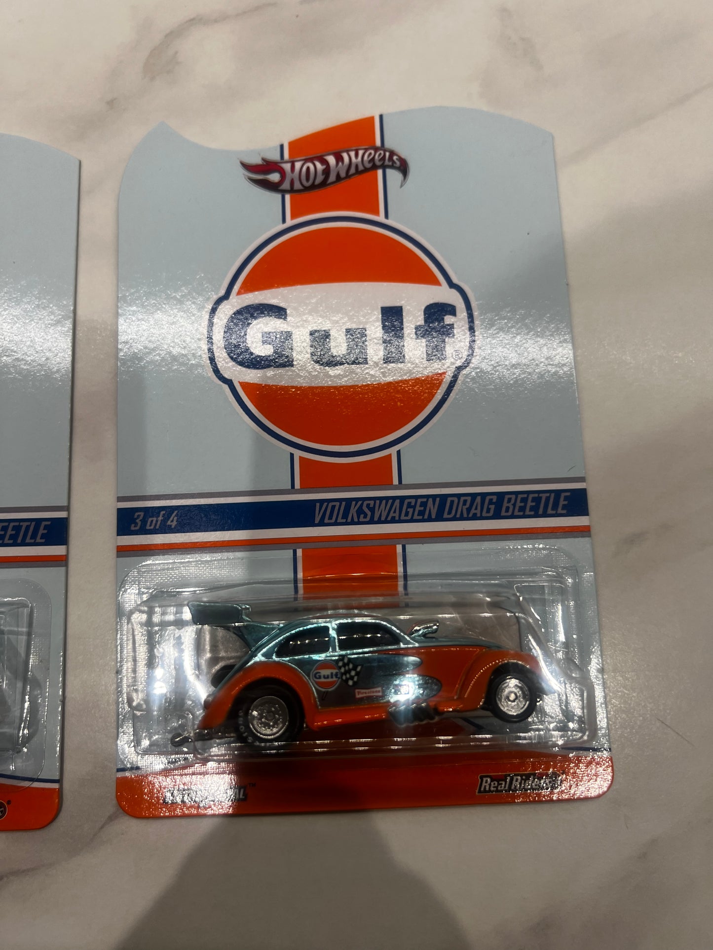 Hot Wheels 2013 Volkswagen Drag Beetle RLC 3/4 Matching Pair Gulf