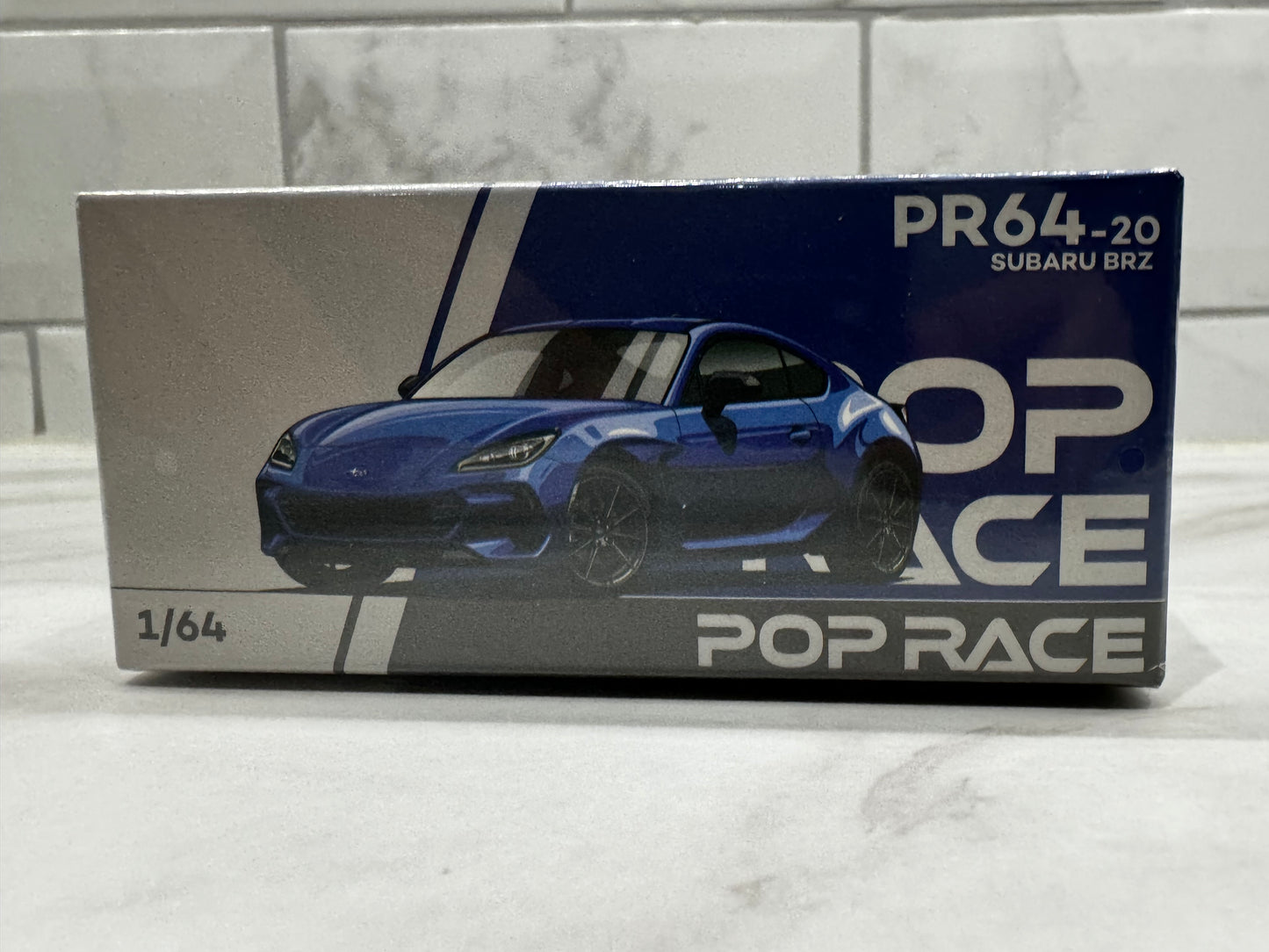 POP RACE Subaru BRZ Sapphire Blue 1:64 Scale  PR640020