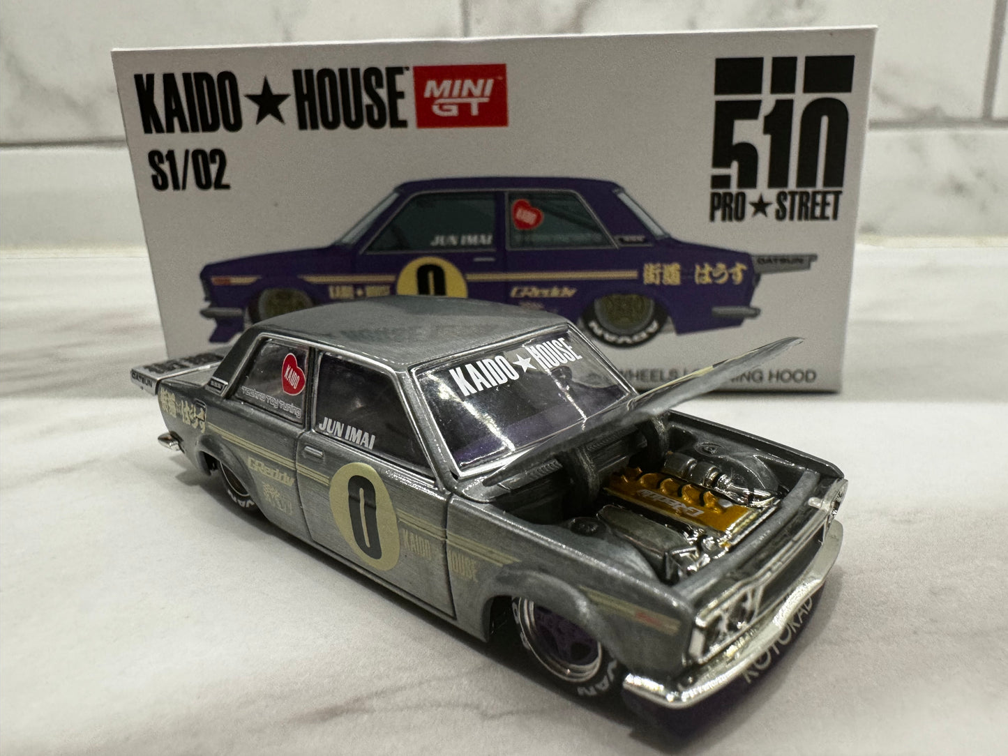 Mini GT 1:64 Scale Kaido House Datsun 510 pro Street S1 / 02 Purple - CHASE