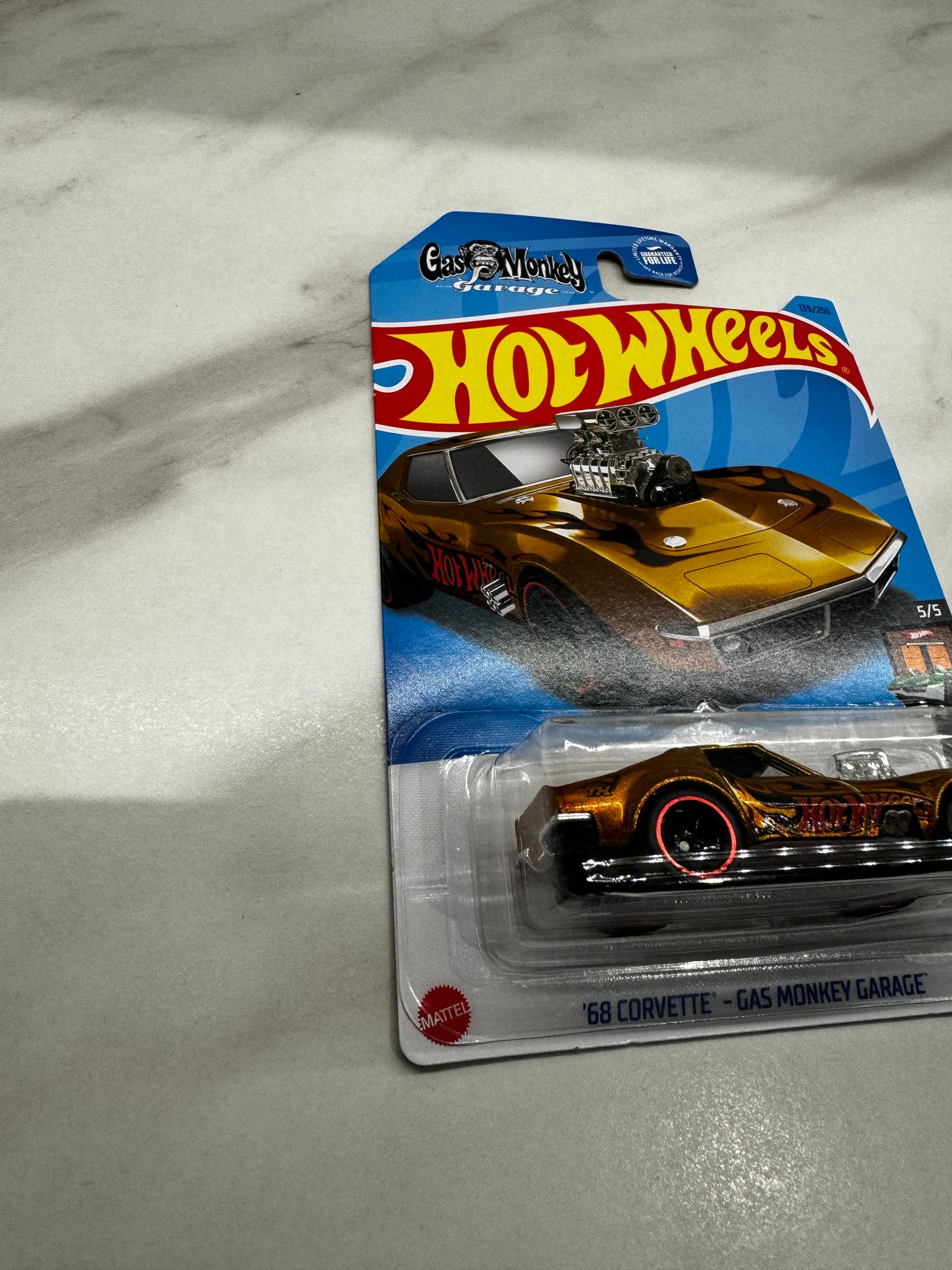 Hot Wheels 68 Corvette Gas Monkey Garage Long Card Super Treasure Hunt 2023