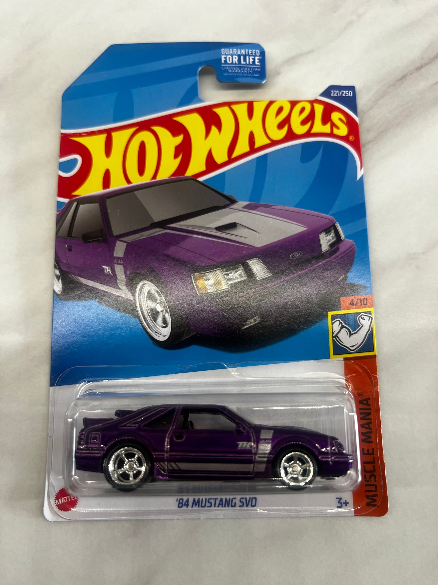 Hot Wheels 84 Mustang SVO Long Card Super Treasure Hunt