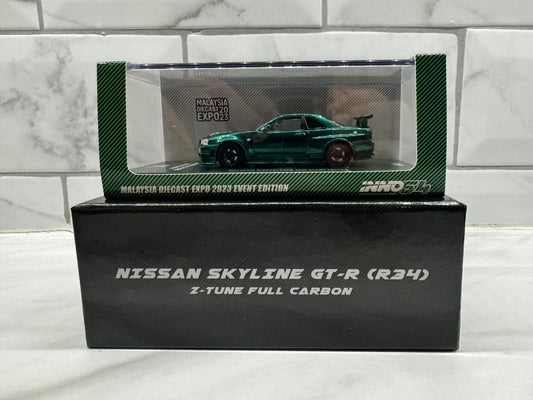 INNO64 Nissan Skyline GTR R34 Z Tune Full Carbon Malaysia Diecast Expo 2023