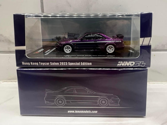 INNO64 1:64 NISSAN SKYLINE GT-R (R33) NISMO 400R Midnight Purple II HONG KONG TOYCAR SALON 2023 Special Edition