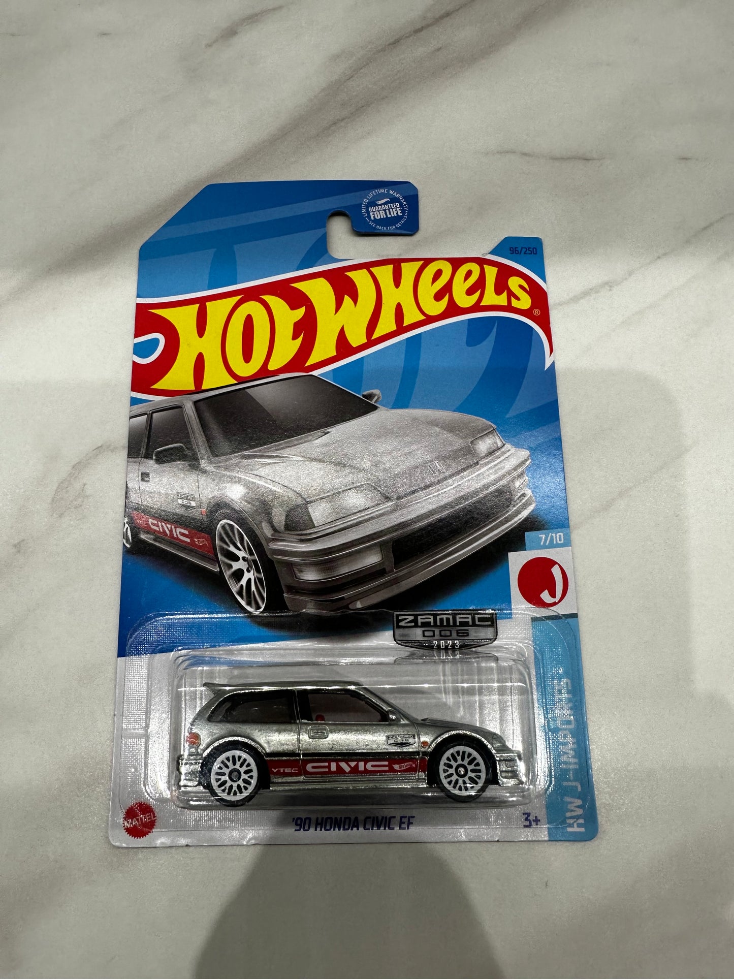 Hot Wheels 90 Honda Civic EF ZAMAC with protector