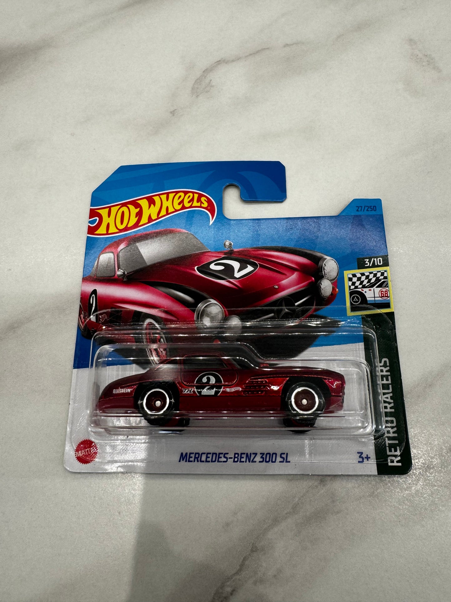 Hot Wheels Mercedes- Benz 300 SL 27/250 Short Card Super Treasure Hunt 27/250 MINT