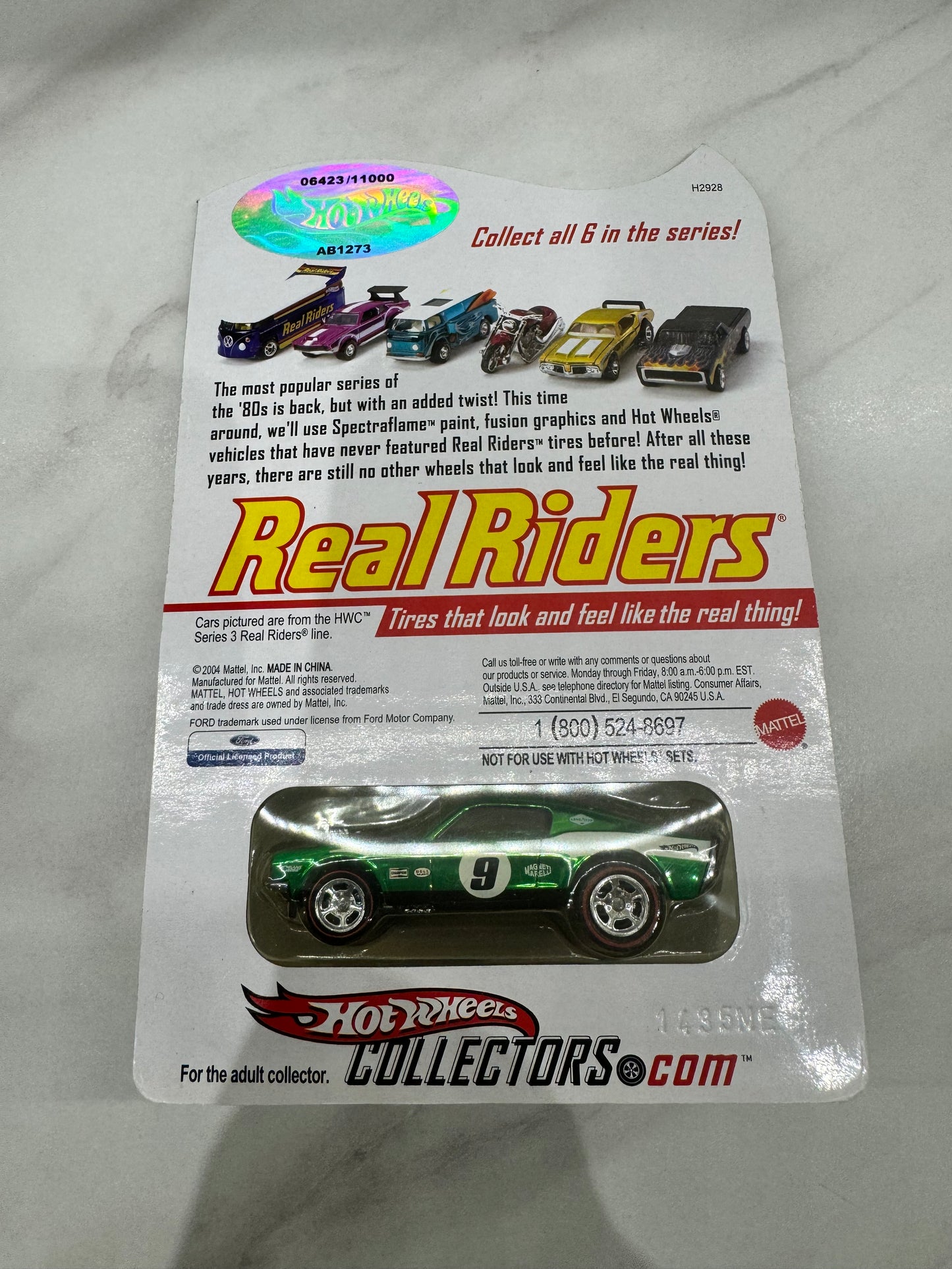 2004 Hot Wheels Red Line Club Real Riders Series 4 Custom Mustang #6423/1100