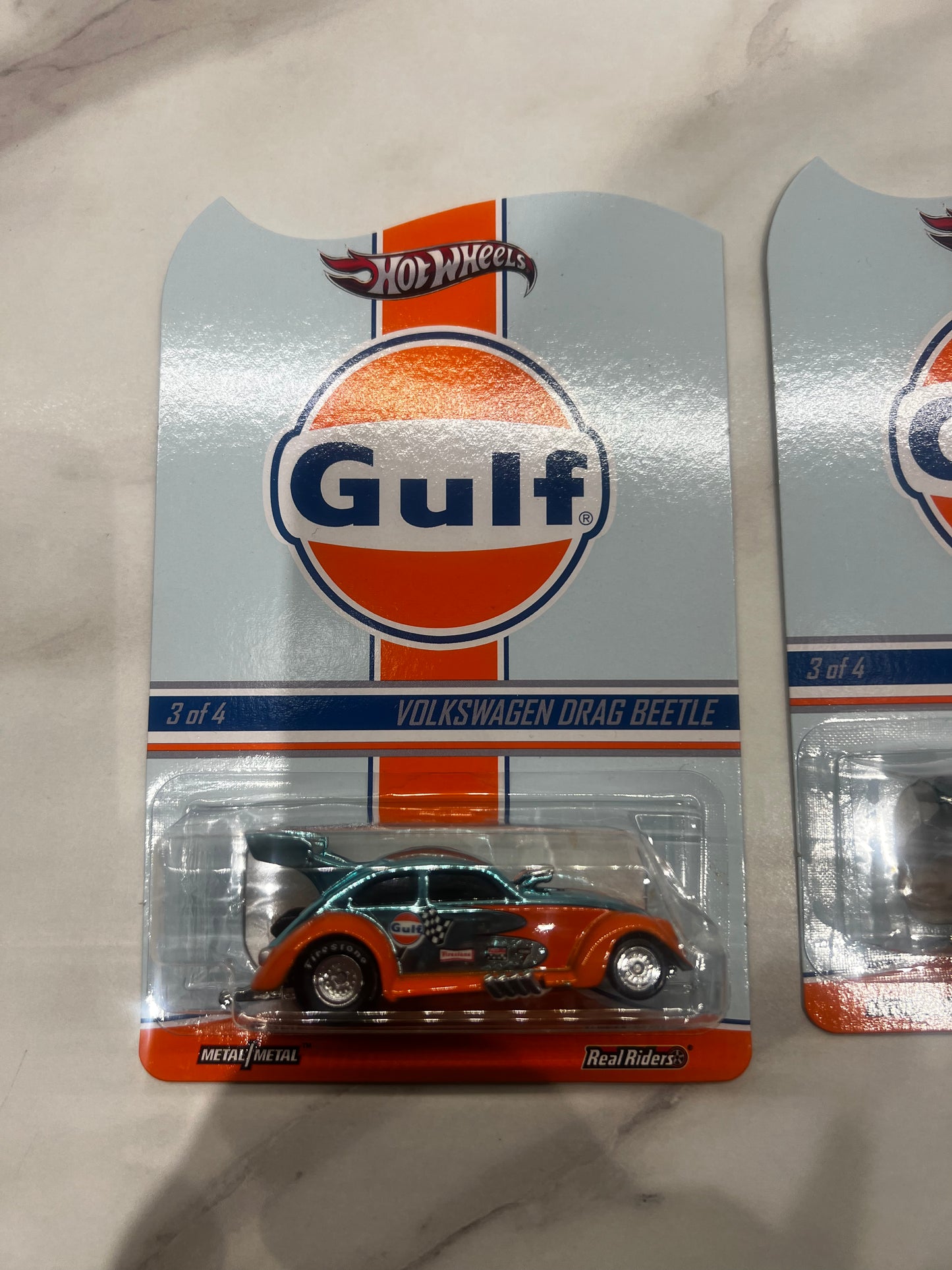 Hot Wheels 2013 Volkswagen Drag Beetle RLC 3/4 Matching Pair Gulf