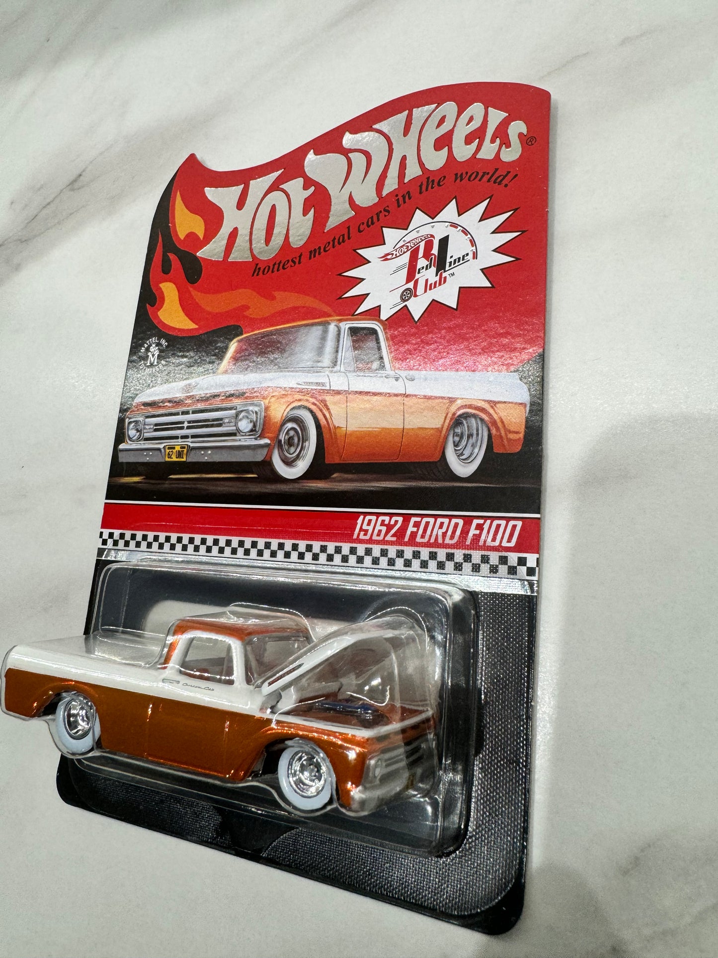 Hot Wheels 1962 Ford F100 RLC Exclusive Orange Pickup  2022 Redline Club 14995/25000