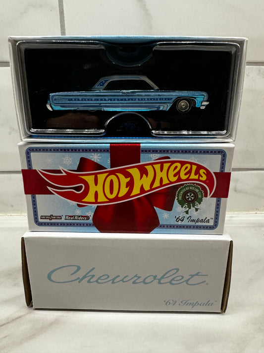 Hot Wheels Blue “The Snowman” Chevrolet ‘64 Impala RLC Collectible Car 6235/30000