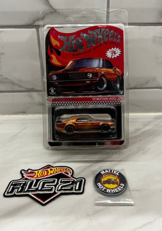 Hot Wheels 70 Mustang Boss 302 2021 RLC with pin & badge