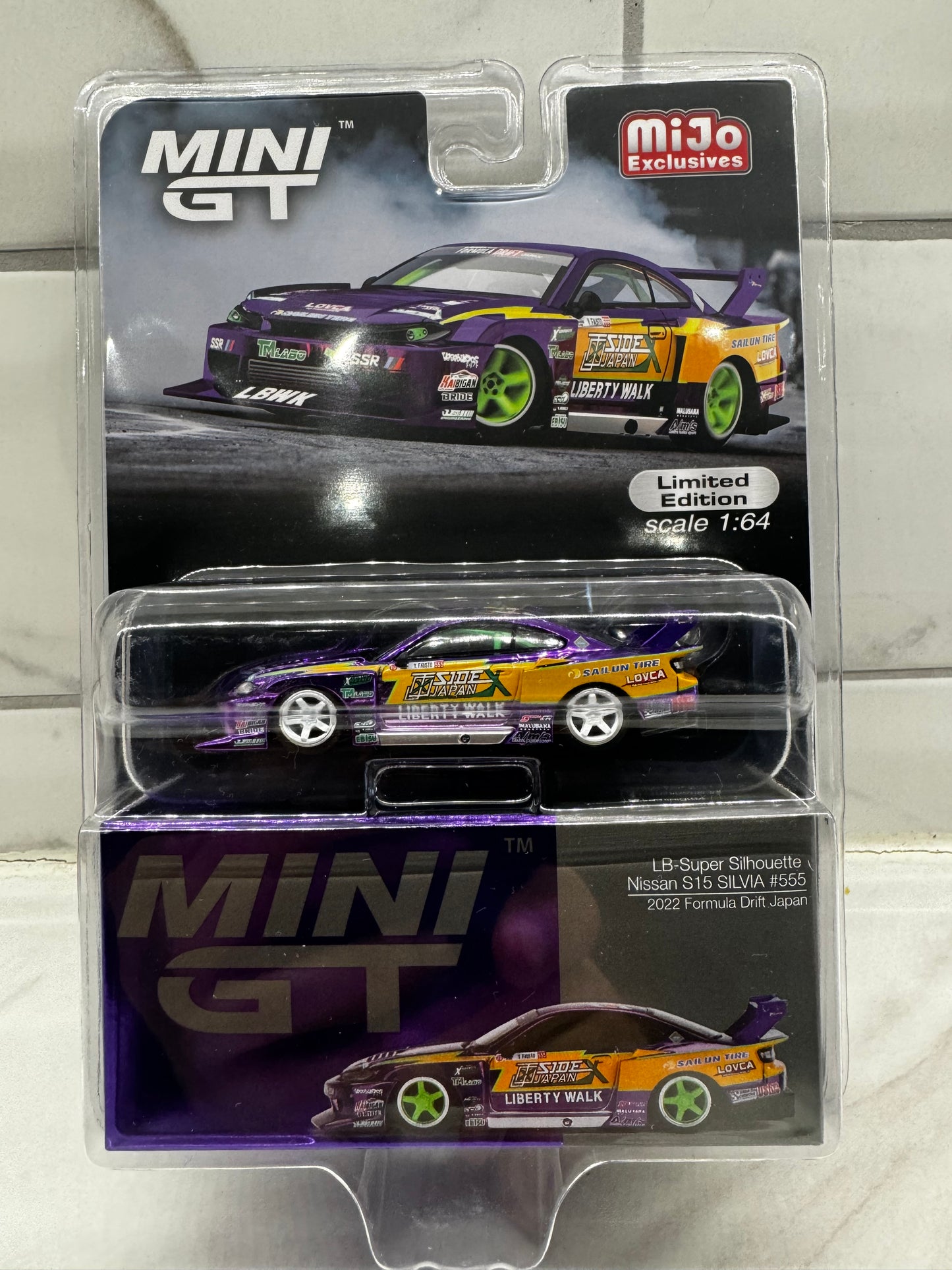 Mini GT Nissan S15 SILVIA LB-Super Silhouette #555 2022 Formula Drift 1/64 CHASE