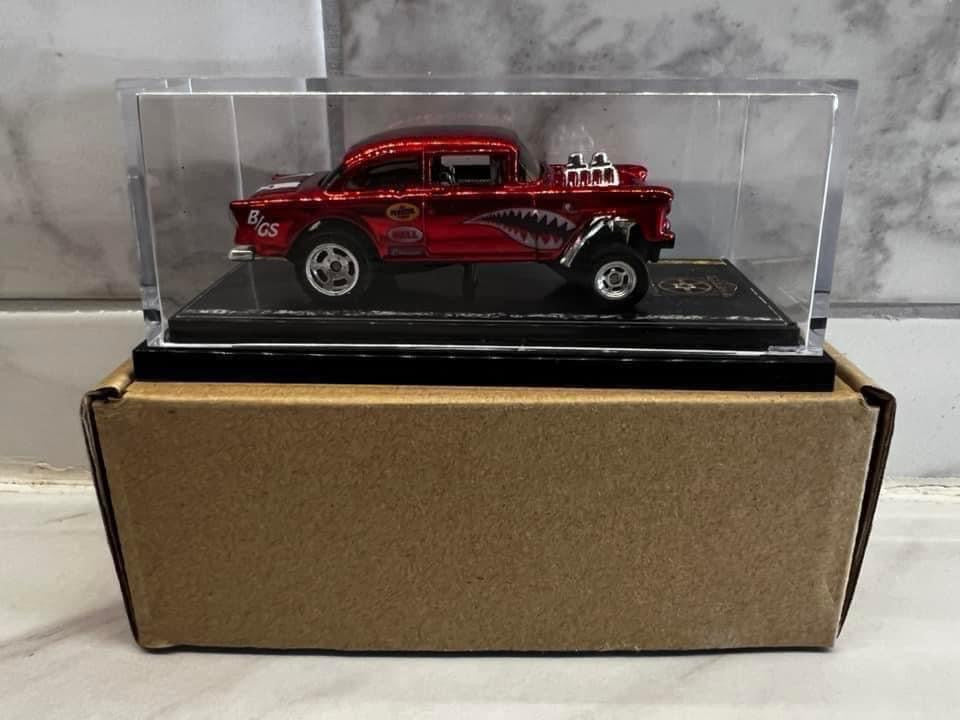 Hot Wheels 55 Chevy Bell Air Gasser Flying Tiger Red Custom