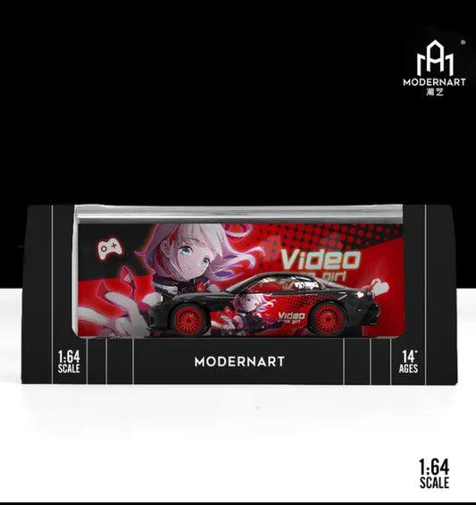 Modern Art Mazda RX-7 with figure Girl Doll Limited Edition