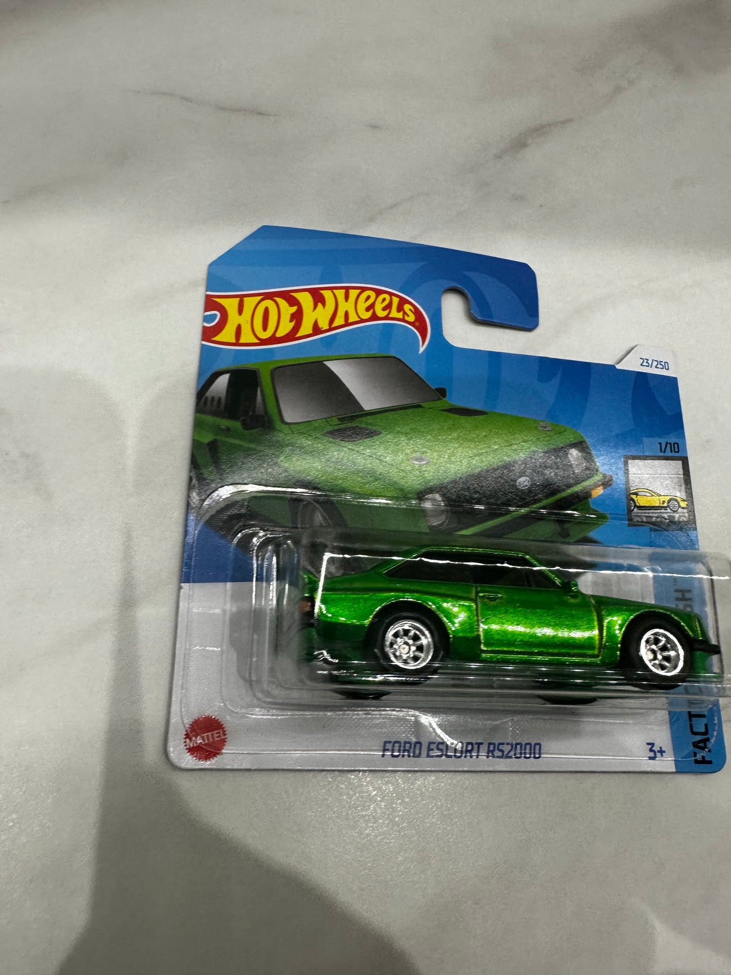 Hot Wheels 2024 Ford Escort RS2000 Super Treasure Hunt Short Card