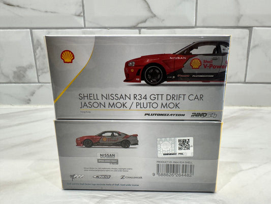 Inno64 Nissan Skyline R34 GTT Drift Car "SHELL" Jason Mok / Pluto Mok Ho