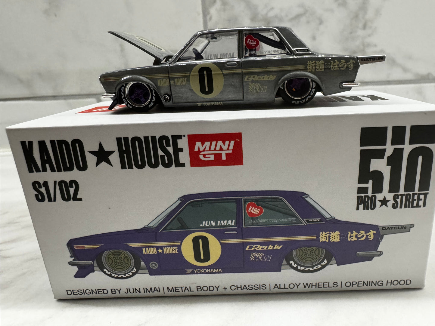 Mini GT 1:64 Scale Kaido House Datsun 510 pro Street S1 / 02 Purple - CHASE