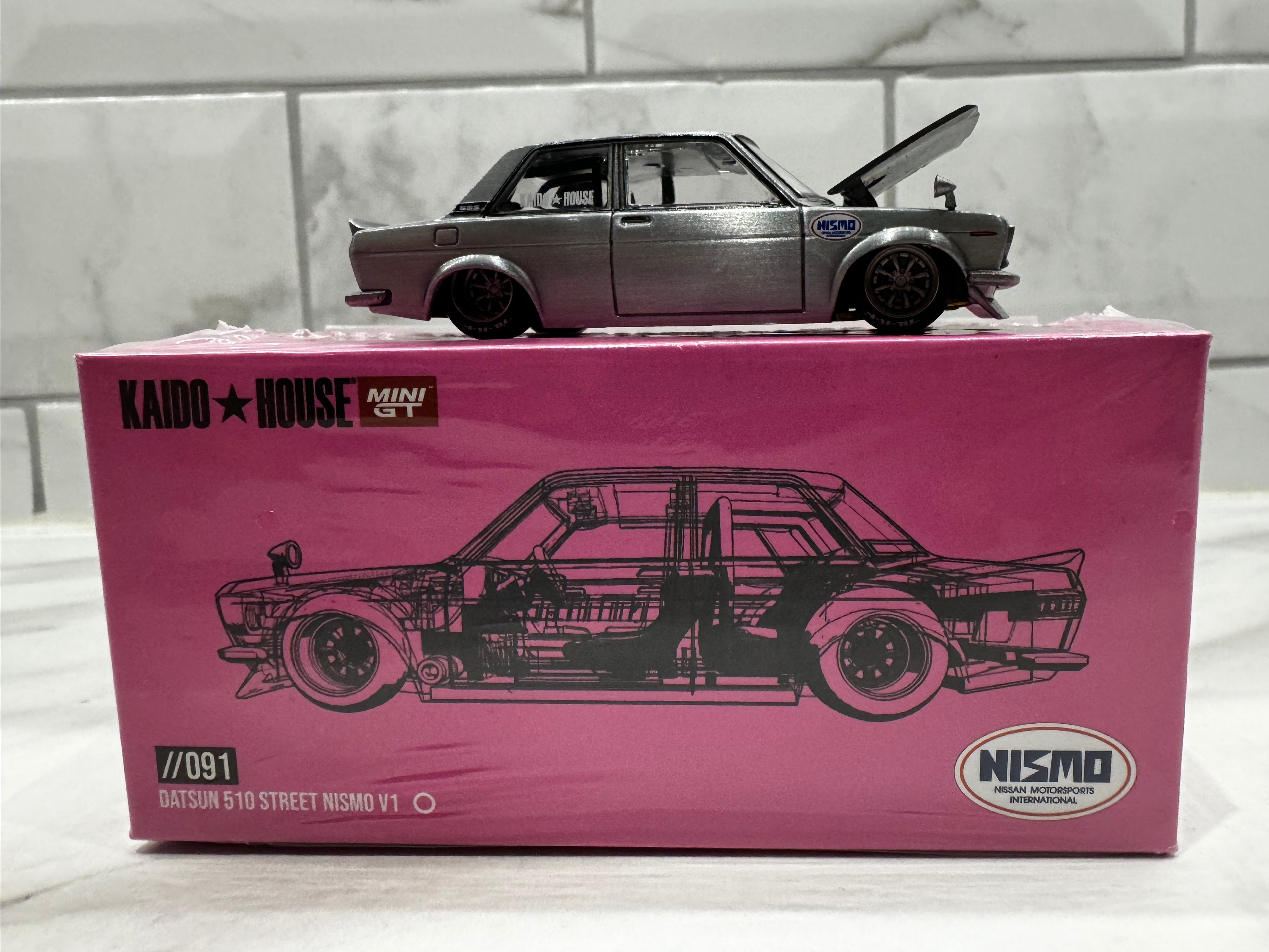 Kaido House x MINI GT Datsun Street 510 Nismo V1 Pink CHASE 