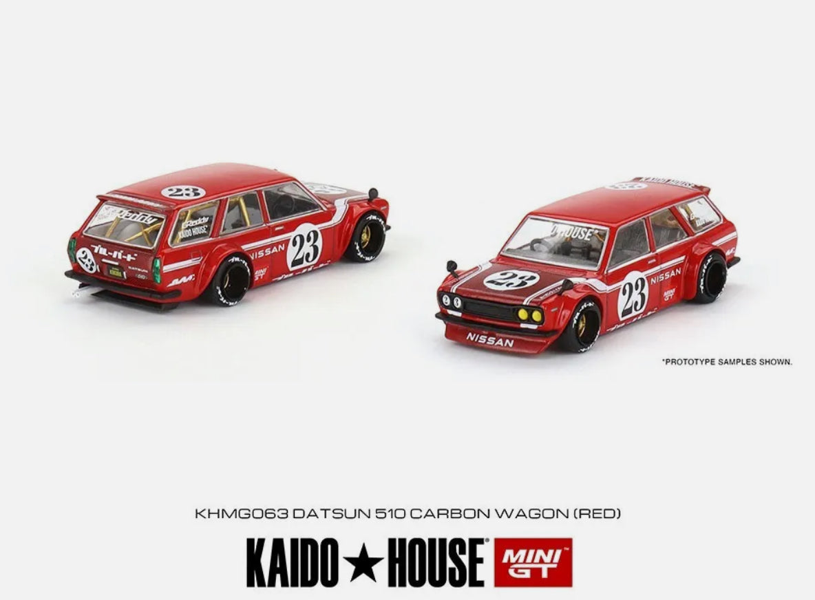 Mini GT Kaido House #063 Datsun 510 Wagon Red