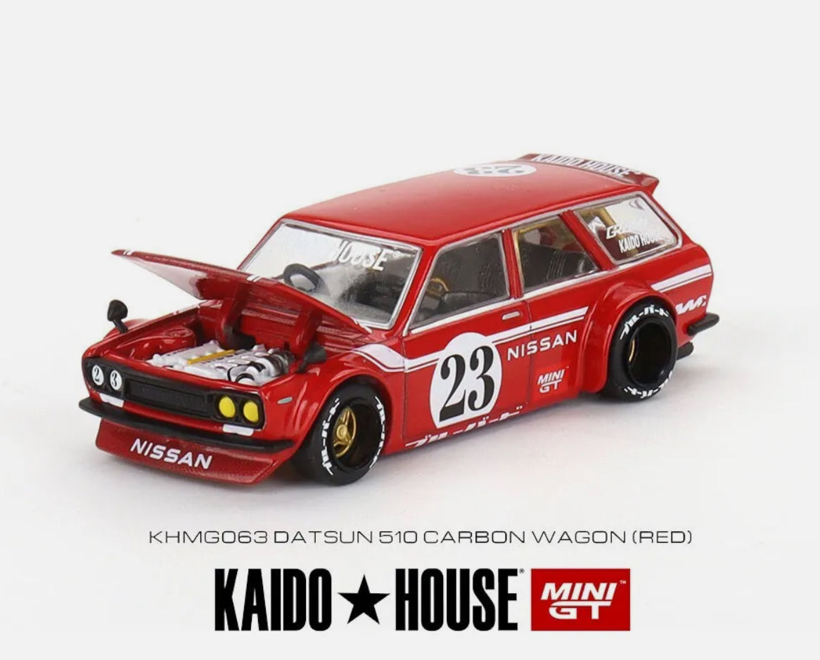 Mini GT Kaido House #063 Datsun 510 Wagon Red