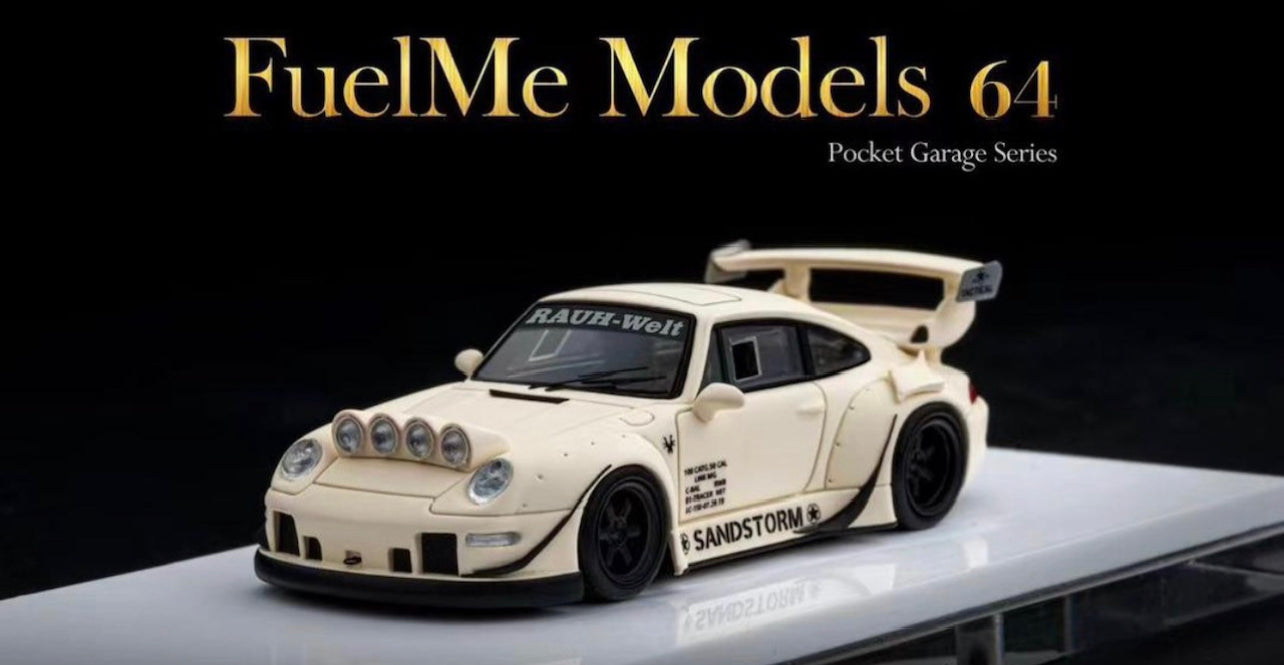 FUELME PORSCHE RWB 993 WIDEBODY SANDSTORM DESERT YELLOW 299 PIECES MADE 1/64