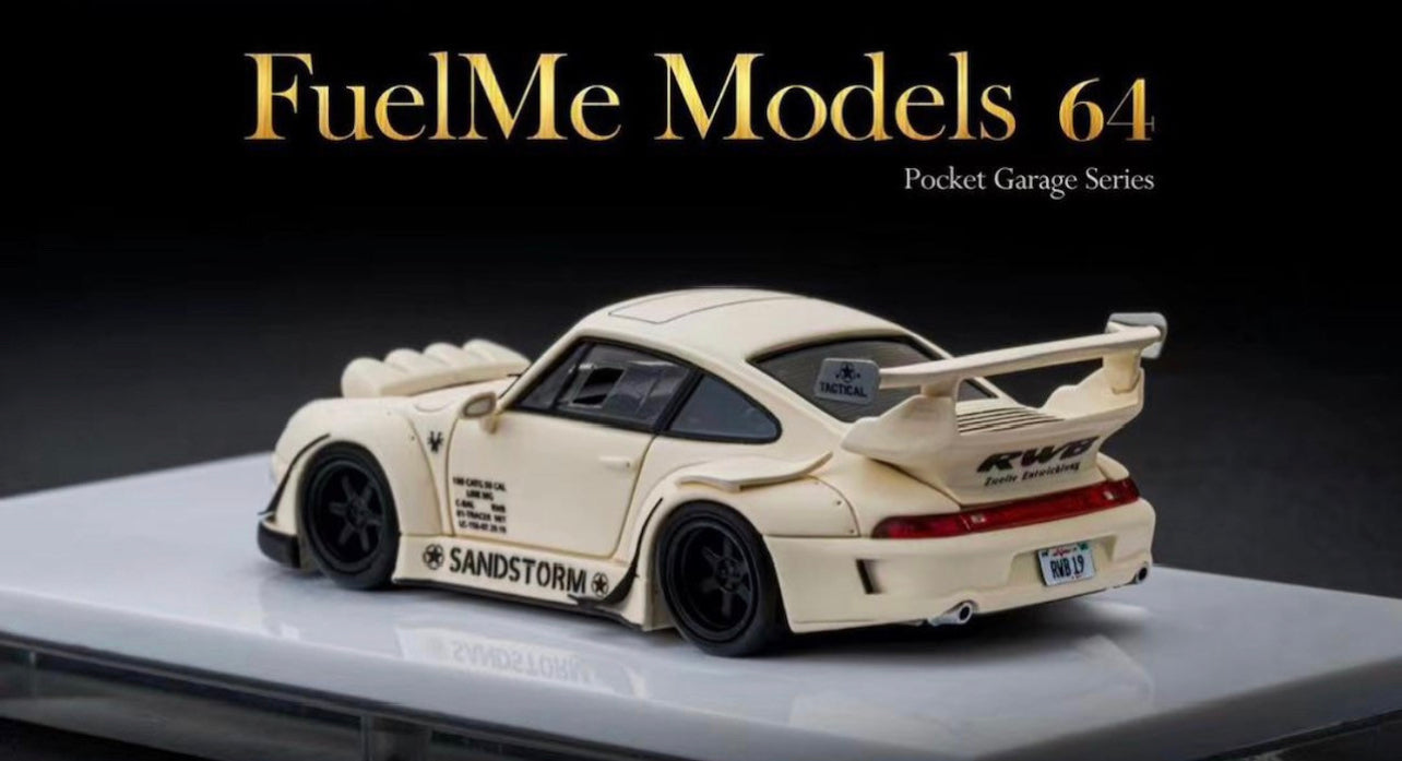 FUELME PORSCHE RWB 993 WIDEBODY SANDSTORM DESERT YELLOW 299 PIECES MADE 1/64