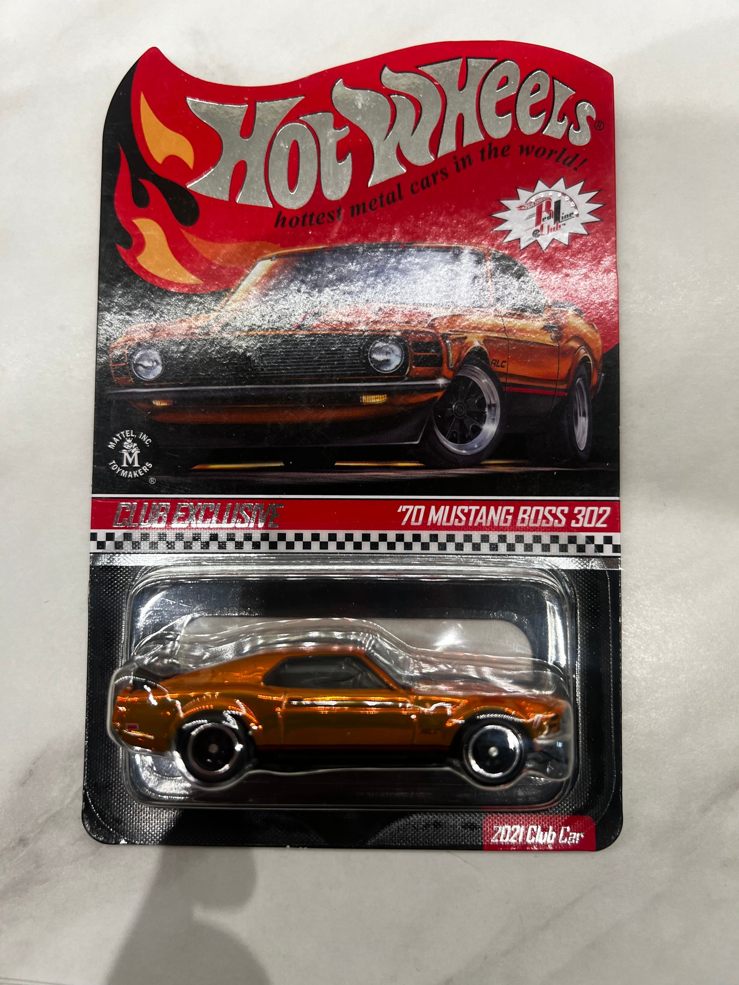 Hot Wheels 70 Mustang Boss 302 2021 RLC with pin & badge