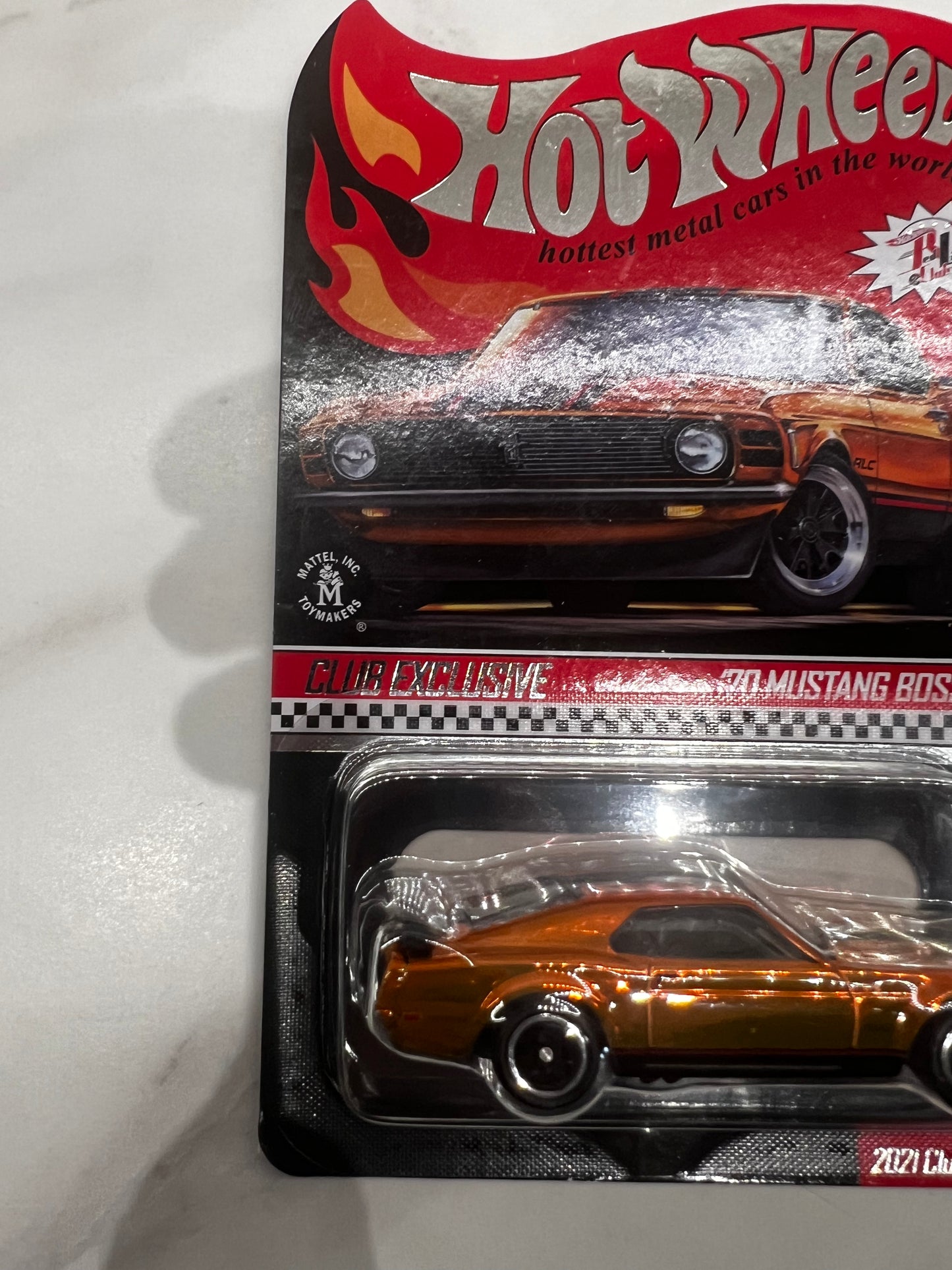 Hot Wheels 70 Mustang Boss 302 2021 RLC with pin & badge