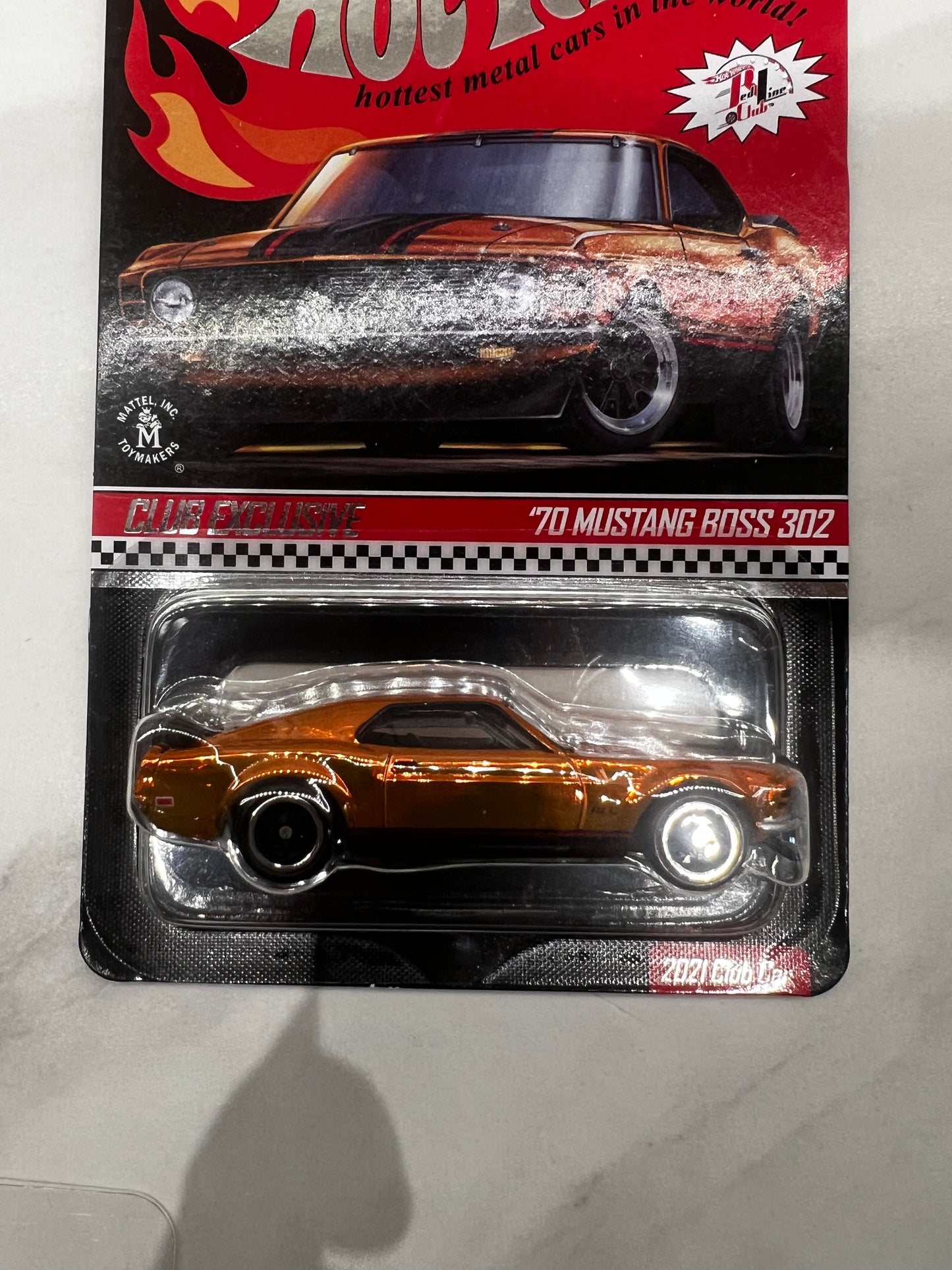 Hot Wheels 70 Mustang Boss 302 2021 RLC with pin & badge