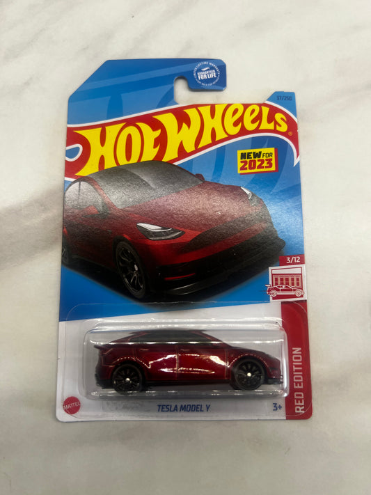 HOT WHEELS TESLA MODEL Y 2023 TARGET RED EDITION 37/250