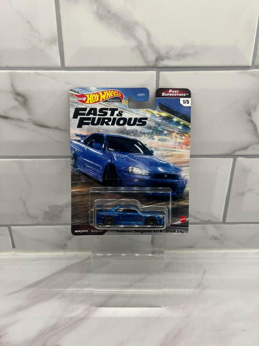 Hot Wheels Fast & Furious Nissan Skyline GTR R34 Blue