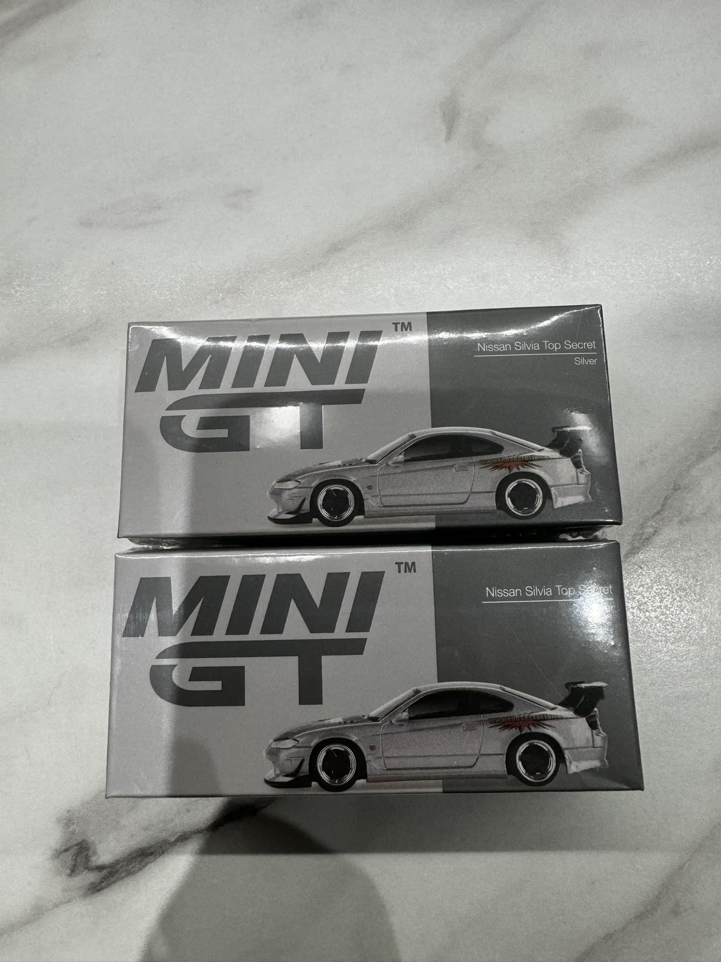 Mini GT Nissan Silvia Top Secret S15 Silver (1/64) (545)