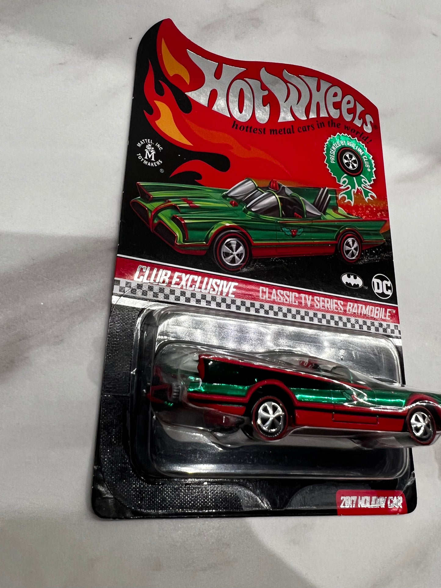 2017 Hot Wheels Red Line Club RLC Holiday Classic TV Series Batmobile 1966 1123/6000