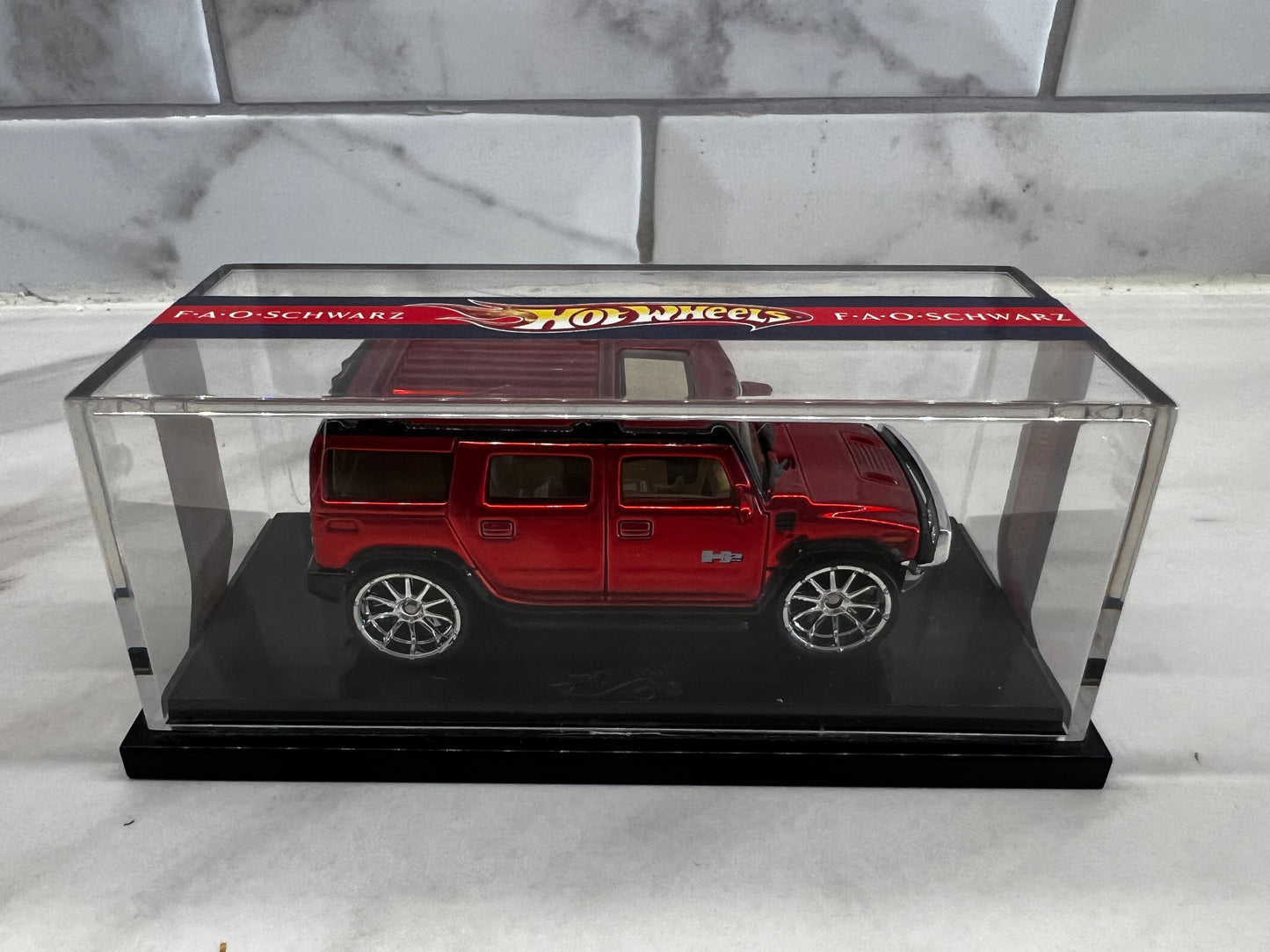 Hasbro 2004 Red Hummer H2 Hot Wheels FAO Schwarz Exclusive Bling Mint Condition