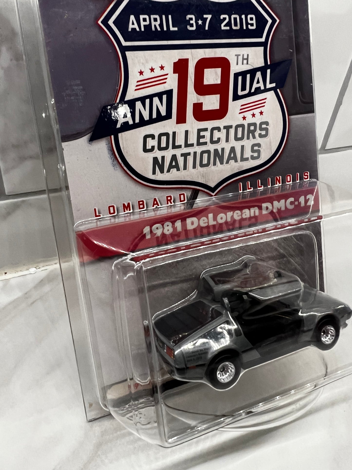 2019 HOT WHEELS 1981 DELOREAN DMC-12 FROM 19TH COLLECTORS NATIONALS #1350/4000 Nice number