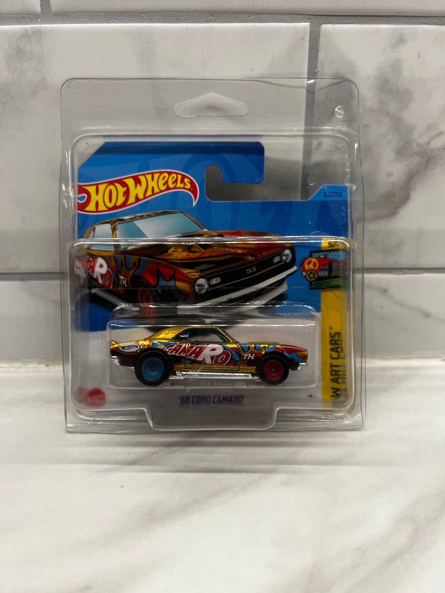 Hot Wheels 68 Copo Camaro Super Treausre hunt short card