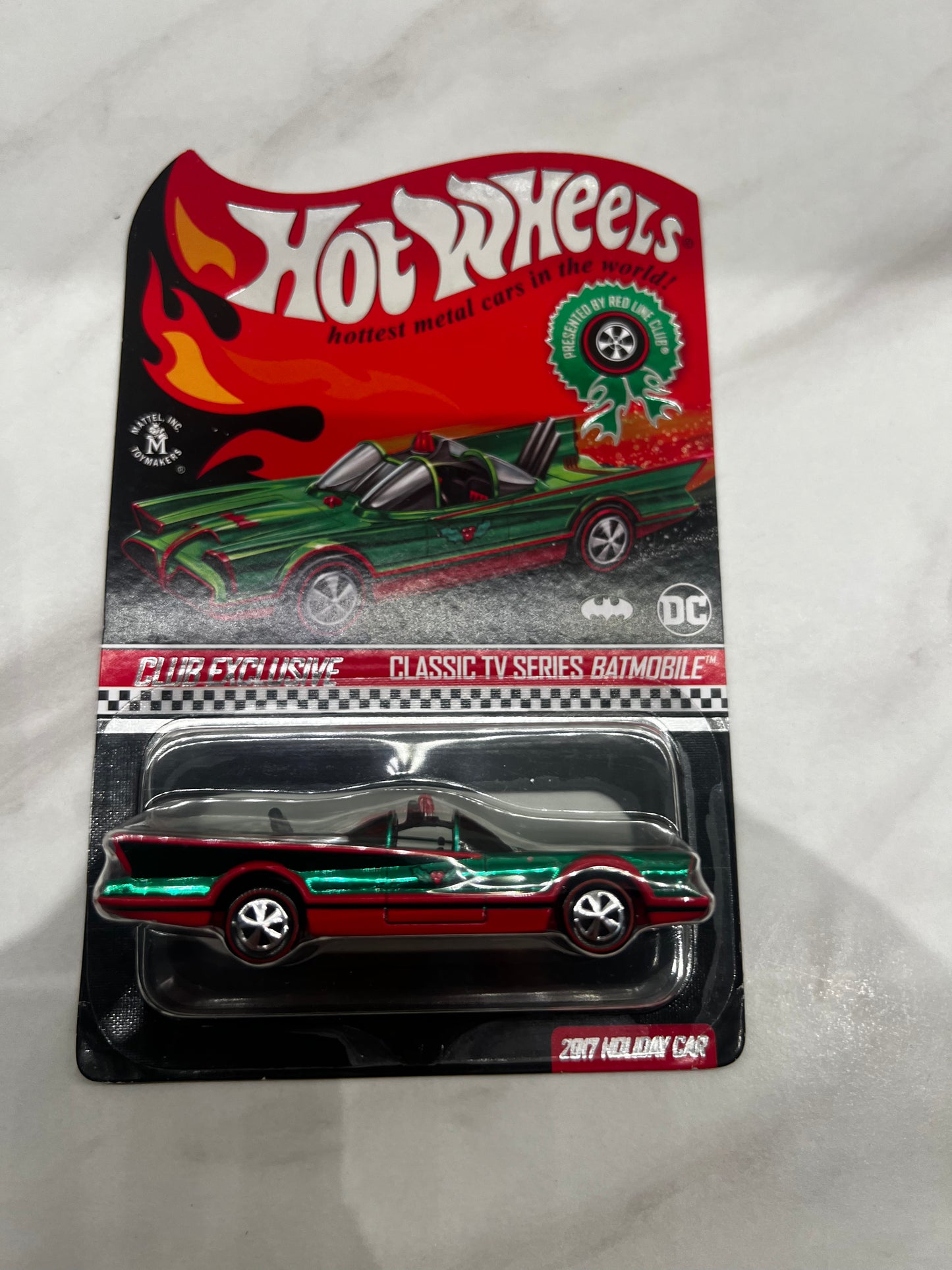 2017 Hot Wheels Red Line Club RLC Holiday Classic TV Series Batmobile 1966 1123/6000