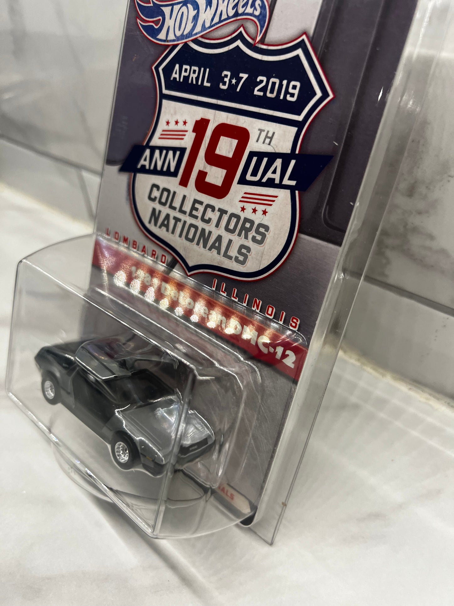 2019 HOT WHEELS 1981 DELOREAN DMC-12 FROM 19TH COLLECTORS NATIONALS #1350/4000 Nice number